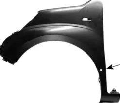 Aile avant gauche pour PEUGEOT BIPPER Combi 2008-2016, trous feu clignotant et moulure, à peindre