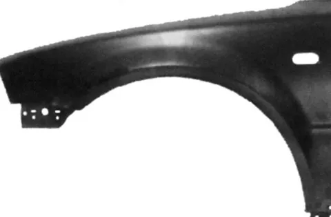 Aile avant gauche pour VOLKSWAGEN PASSAT B5 ph. 2 2000-2003, avec trou, Neuve à peindre