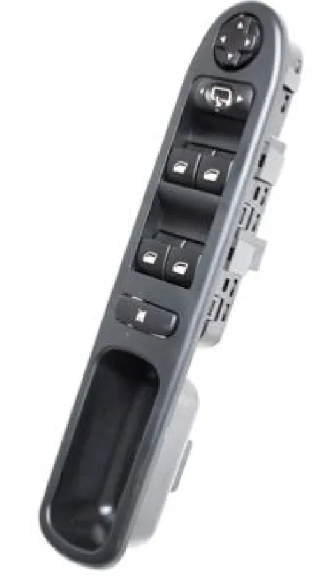 Bloc de commande de lève vitre et miroir électrique sur porte avant gauche pour PEUGEOT 207, 2006-2009, 4 boutons, noir, Neuf