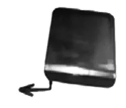 Cache crochet de remorquage pour NISSAN QASHQAI I ph.1, 2007-2010, pare chocs avant, noir
