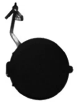 Cache crochet remorquage arrière pour PEUGEOT 207 CC ph.2 2009-2015 noir, bandeau pare chocs arrière