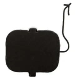 Cache-crochet remorquage pour FIAT PANDA II 2003-2008, noir, pare chocs arrière, Neuf