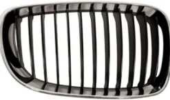 Calandre grille droite pour BMW SERIE 1 E87N de 2007 à 2011, chromée/noire, Neuve