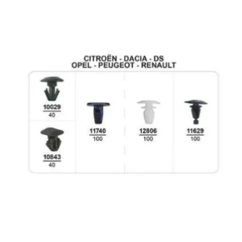 Coffret de 380 assortiments d'agrafes de joints de panneaux de portes pour CITROEN DACIA DS OPEL PEUGEOT RENAULT, Neuf