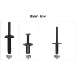 Coffret de 70 assortiments de Rivets plastiques de moulure et élargisseurs d'ailes pour BMW MINI, Neuf