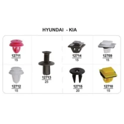 Coffret de 120 assortiments d'agrafes de panneaux de portes, moulures et rivets plastiques d'aile avant, pare-chocs avant/arrière et sous caisse pour HYUNDAI, KIA, Neuf