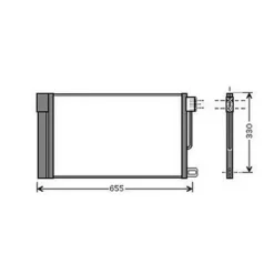 Condenseur de Climatisation pour PEUGEOT BIPPER 2008-2016, OEM: 13310103, Neuf