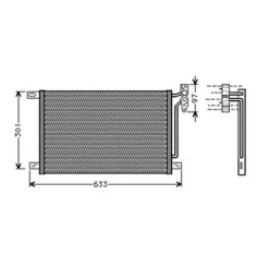 Condenseur de Climatisation pour BMW Serie 3 E46 1998-2001, OEM: 64538377648, Neuf