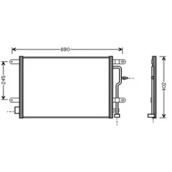 Condenseur de Climatisation pour AUDI A6 II ph.2 2001-2004, OEM: 8E0260401A, Neuf