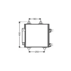 Condenseur de Climatisation pour PEUGEOT 107 ph.1 2005-2008, OEM: 6455EE, Neuf