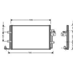 Condenseur de Climatisation pour VOLKSWAGEN NEW BEETLE ph.2 2005-2011, OEM: 1C0820413G, Neuf