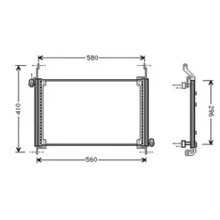 Condenseur de Climatisation pour FIAT MULTIPLA 1998-2004, OEM: 46547675, Neuf