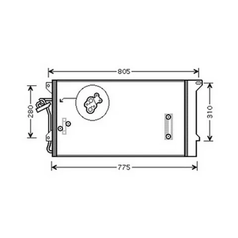 Condenseur de Climatisation pour AUDI Q7 I ph.1 2006-2009, OEM: 7L0820411G, Neuf