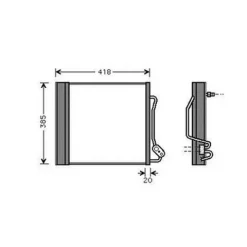 Condenseur de Climatisation pour SMART FORTWO CABRIO 450 2000-2007, OEM: 0013198V002, Neuf