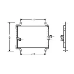 Condenseur de Climatisation pour FIAT DUCATO II ph.1 1994-2002, OEM: 13128570, Neuf