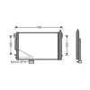 Condenseur de Climatisation pour MERCEDES CLASSE C ph.1 2000-2004 (W203), OEM: A2035001754, Neuf