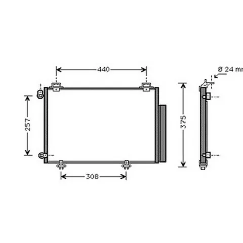 Condenseur de Climatisation pour TOYOTA YARIS VERSO depuis 2000, OEM: 8846052020, Neuf