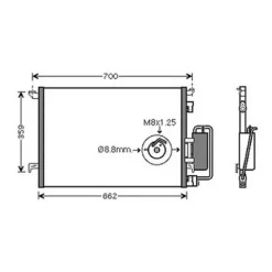 Condenseur de Climatisation pour OPEL VECTRA C 2002-2005, OEM: 13101839, Neuf
