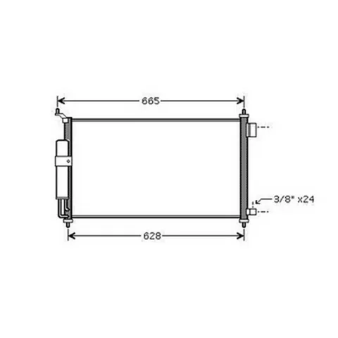 Condenseur de Climatisation pour NISSAN MICRA III (K12) ph.1 2003-2005, OEM: 92100AX80B, Neuf