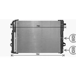 Condenseur de Climatisation pour MERCEDES CLASSE B ph.1 2011-2014 (T246), OEM: 2465000054, Neuf