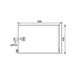 Condenseur de Climatisation pour MERCEDES CLASSE C ph.1 2007-2011 (W204), OEM: 0995000354, Neuf