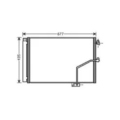 Condenseur de Climatisation pour MERCEDES CLASSE C ph.1 2007-2011 (W204), OEM: A2045000654, Neuf