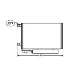 Condenseur de Climatisation pour MERCEDES CLASSE A 2004-2008 (W169), OEM: A1695001154, Neuf
