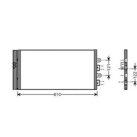 Condenseur de Climatisation pour FIAT PUNTO II ph.2 2003-2009, OEM: 51712975, Neuf