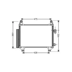 Condenseur de Climatisation pour TOYOTA YARIS II ph.1 2005-2009, OEM: 884600D060, Neuf