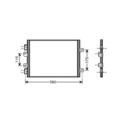 Condenseur de Climatisation pour RENAULT KANGOO I ph.1 1997-2003, OEM: 8200137650, Neuf