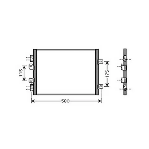 Condenseur de Climatisation pour RENAULT KANGOO I ph.1 1997-2003, OEM: 8200137650, Neuf