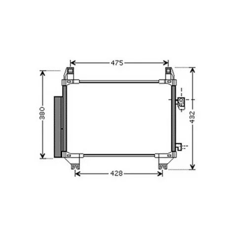 Condenseur de Climatisation pour TOYOTA YARIS III ph.1 2011-2014, OEM: 884600D210, Neuf