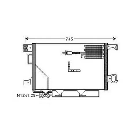 Condenseur de Climatisation pour MERCEDES CLASSE C ph.2 2004-2007 (W203), OEM: 2035001654, Neuf
