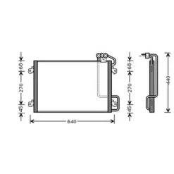 Condenseur de Climatisation pour RENAULT SCENIC I ph.2 1999-2003, OEM: 7700434383, Neuf