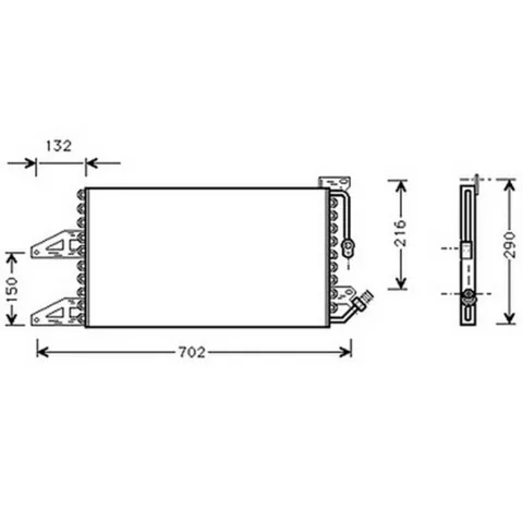 Condenseur de Climatisation pour LANCIA Y ph.1 1996-2003, OEM: 46558107, Neuf