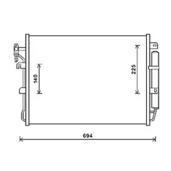Condenseur de Climatisation pour LAND ROVER Range Rover SPORT LR320 2005-2009, OEM: JRB500040, Neuf