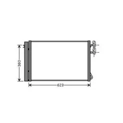 Condenseur de Climatisation pour BMW Serie 3 E90-E91 2008-2012, OEM: 64539229022, Neuf