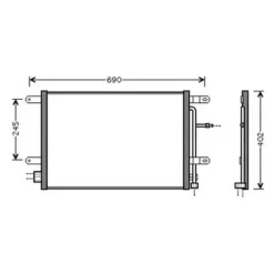 Condenseur de Climatisation pour AUDI A4 III 2004-2007, OEM: 8E0260401Q, Neuf