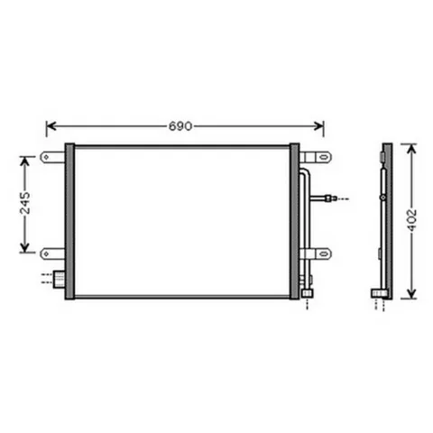 Condenseur de Climatisation pour AUDI A4 III 2004-2007, OEM: 8E0260401Q, Neuf