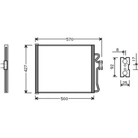 Condenseur de Climatisation pour BMW Serie 5 E39 2000-2003, OEM: 64538391647, Neuf