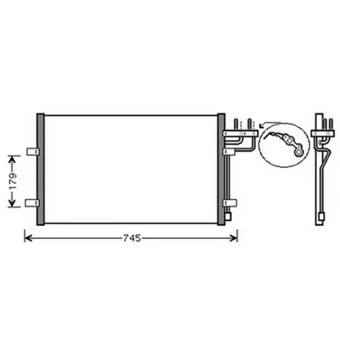 Condenseur de Climatisation pour FORD C-MAX I ph.1 2003-2007, OEM: 1234248, Neuf