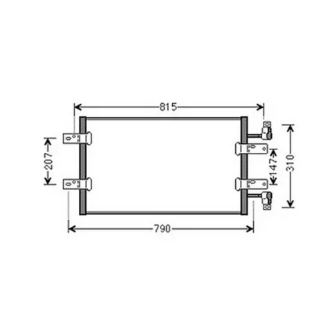 Condenseur de Climatisation pour RENAULT TRAFIC II ph.2 2006-2014, OEM: 8200465489, Neuf