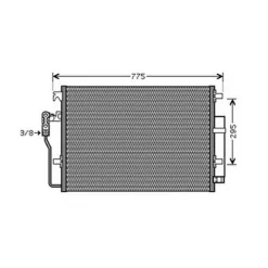 Condenseur de Climatisation pour VOLKSWAGEN CRAFTER ph.1 2006-2011, OEM: A9065000054, Neuf