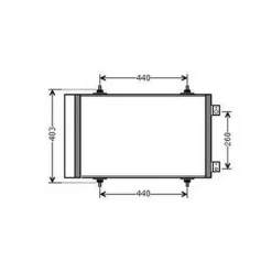 Condenseur de Climatisation pour PEUGEOT EXPERT II 2007-2016, OEM: 1440143080, Neuf