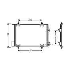 Condenseur de Climatisation pour CITROËN DS4 2011-2015, OEM: 6455GH, Neuf