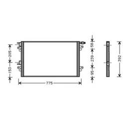 Condenseur de Climatisation pour RENAULT LAGUNA II ph.1 2001-2005, OEM: 8200152728, Neuf