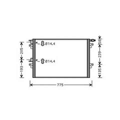 Condenseur de Climatisation pour RENAULT ESPACE 2002-2006, OEM: 8200033733, Neuf
