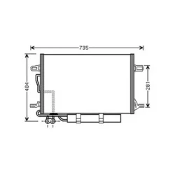 Condenseur de Climatisation pour MERCEDES CLASSE E 2002-2006 (W211), OEM: 2115000154, Neuf