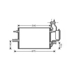 Condenseur de Climatisation pour OPEL MERIVA A ph.2 2006-2010, OEM: 13128931, Neuf
