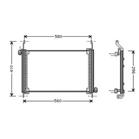 Condenseur de Climatisation pour FIAT MULTIPLA 1998-2004, OEM: 46547675, Neuf